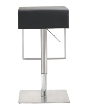 Seville Black Stainless Adjustable Barstool