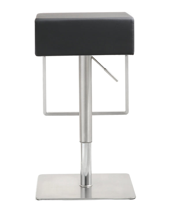 Seville Black Stainless Adjustable Barstool