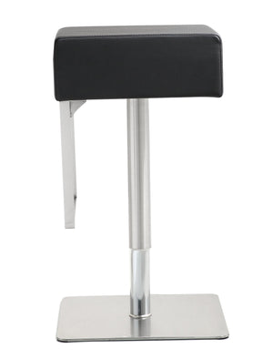 Seville Black Stainless Adjustable Barstool