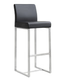 Denmark Stainless Steel Barstool (Set of 2) Black TOV-K3636