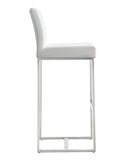 Denmark White Stainless Steel Barstool (Set of 2)