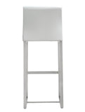 Denmark White Stainless Steel Barstool (Set of 2)