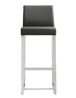 Denmark Grey Stainless Steel Barstool (Set of 2)