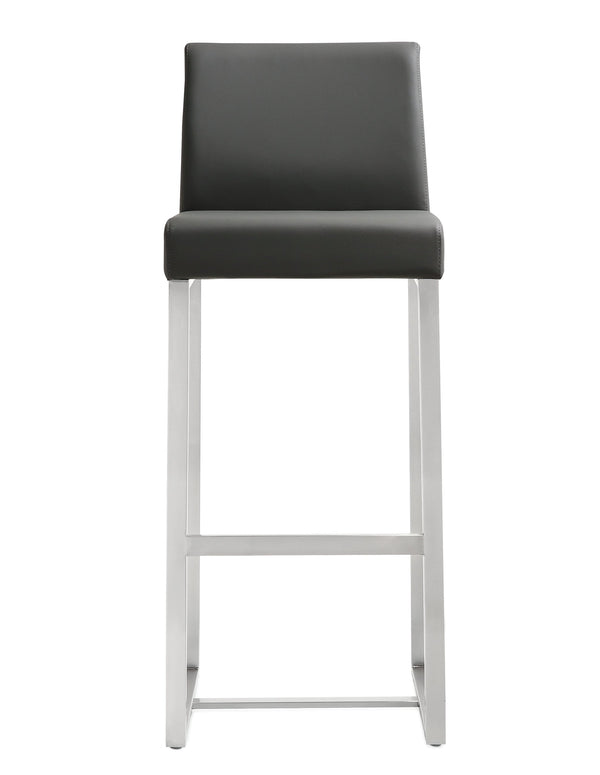 Denmark Grey Stainless Steel Barstool (Set of 2)