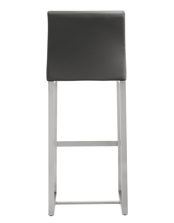 Denmark Grey Stainless Steel Barstool (Set of 2)