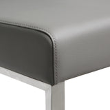 Denmark Grey Stainless Steel Barstool (Set of 2)
