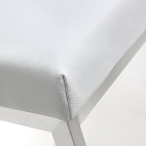 Helsinki White Stainless Steel Barstool - Set of 2