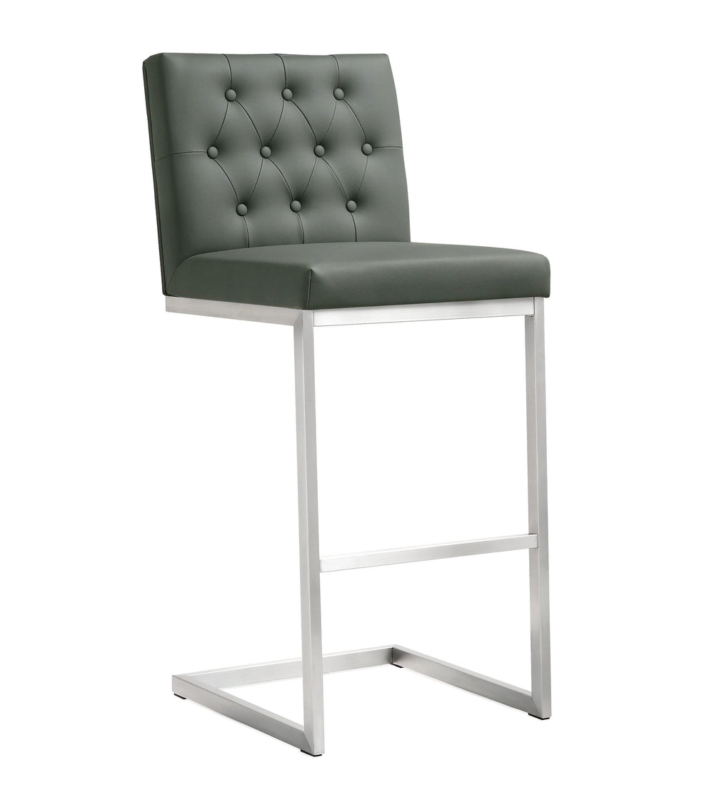 Helsinki Grey Stainless Steel Barstool  - Set of 2