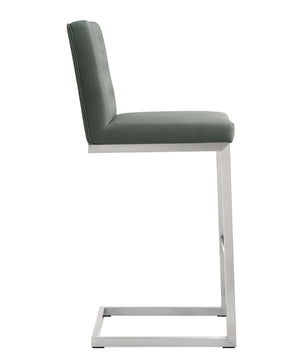 Helsinki Grey Stainless Steel Barstool  - Set of 2