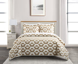 Chic Home Arthur Bed In a Bag Quilt Set Beige King