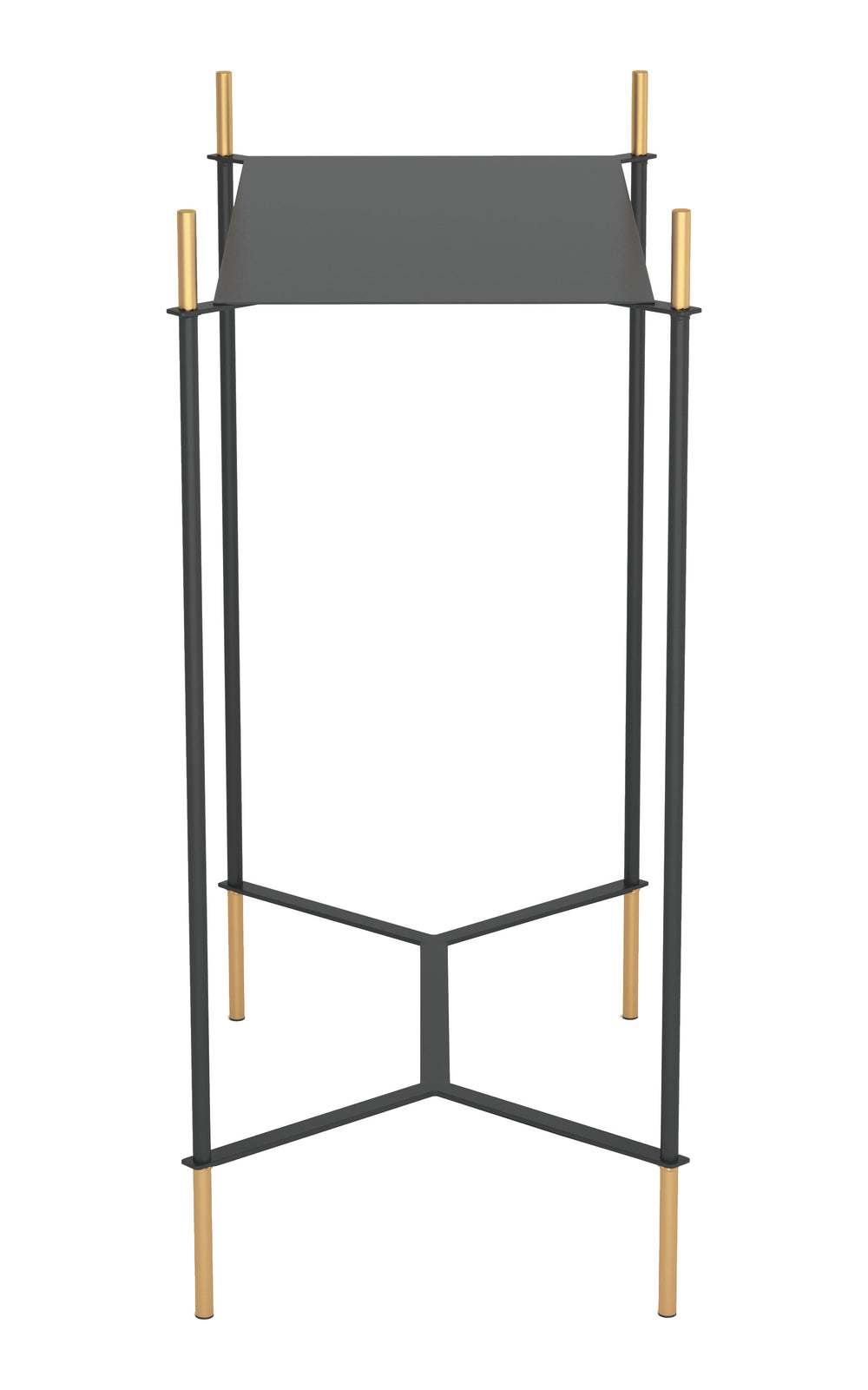 Zuo Modern Austin Steel Modern Commercial Grade Side Table Black, Gold Steel