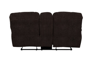 Porter Designs Chandler Reclining Console Loveseat Contemporary Reclining Love Brown 03-201-02-9093