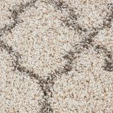 Nourison Amore AMOR2 Shag Machine Made Power-loomed Indoor only Area Rug Cream 6'7" x 9'6" 99446320162