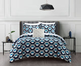 Chic Home Miles Bed In a Bag Comforter Set Blue Queen