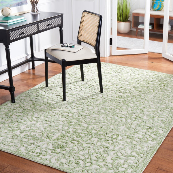 Safavieh Trace 103 Hand Tufted Wool and Cotton with Latex Rug TRC103Y-6SQ