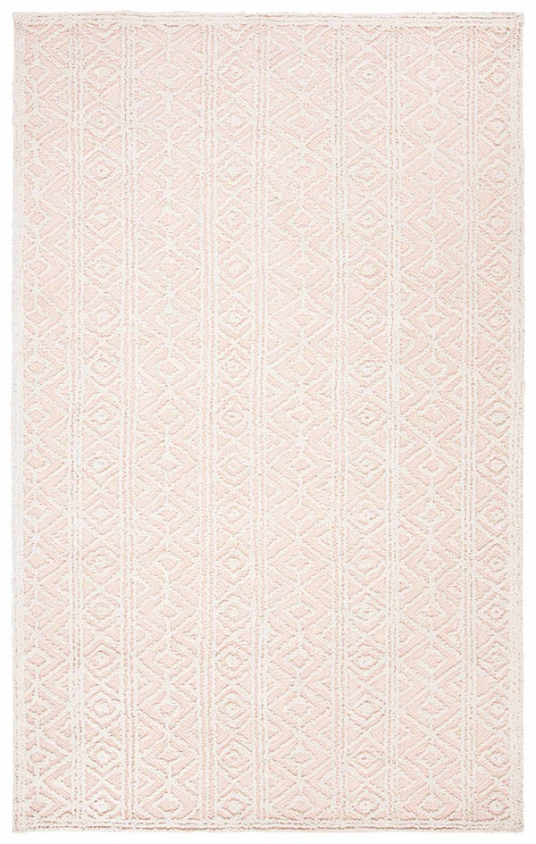 Trace 214 Contemporary Hand Tufted 65% Wool, 25% Viscose, 10% Nylon Rug Beige / Pink
