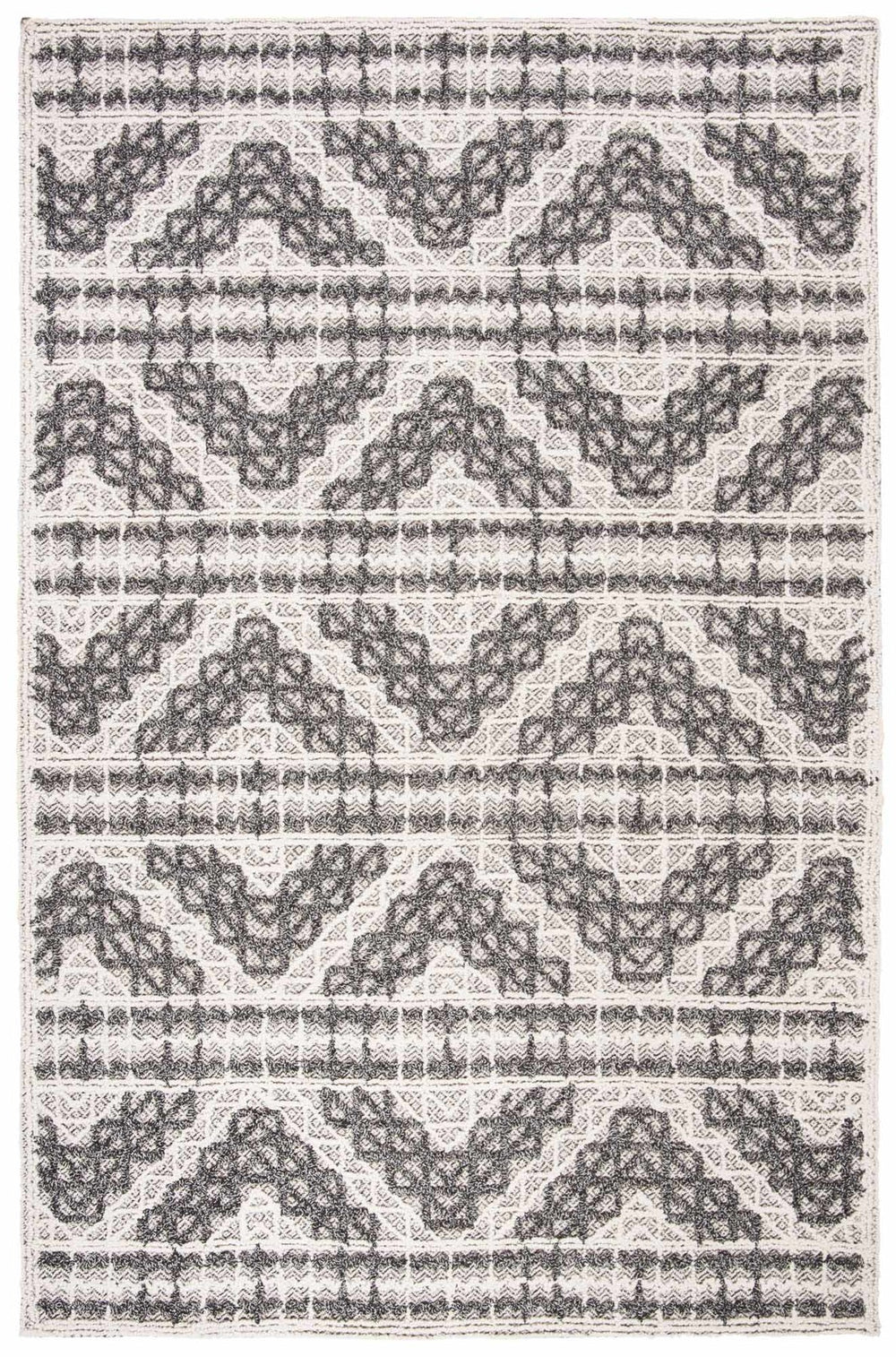 Trace 216 Contemporary Hand Tufted 65% Wool, 25% Viscose, 10% Nylon Rug Grey / Charcoal