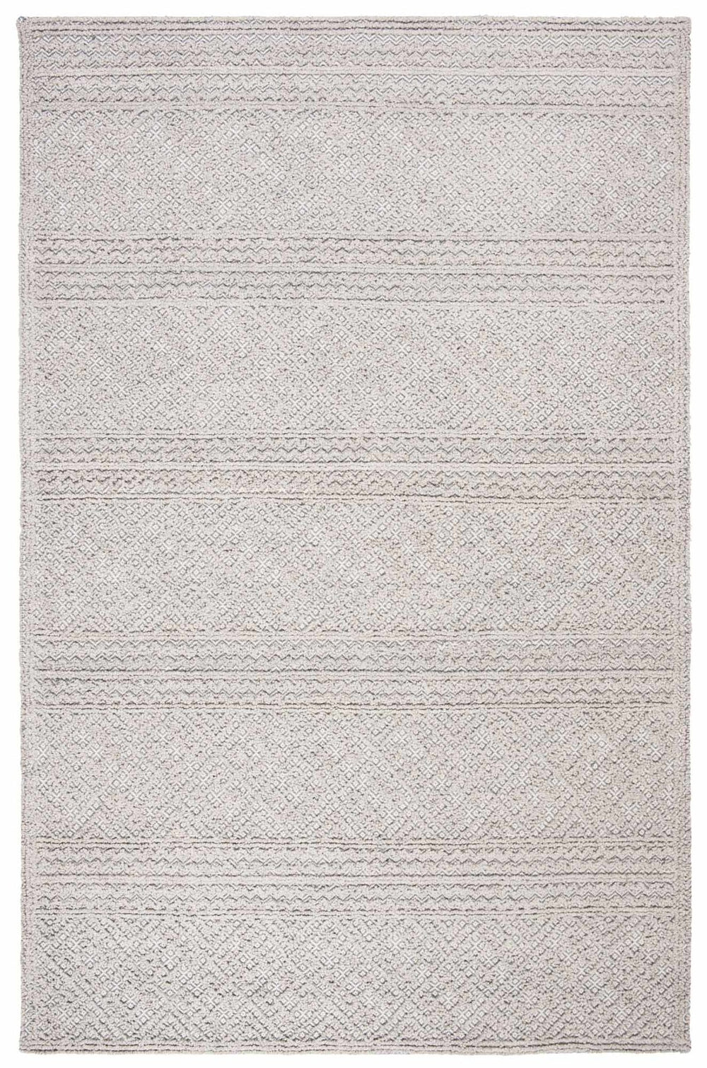 Trace 219 Contemporary Hand Tufted 65% Wool, 25% Viscose, 10% Nylon Rug Grey / Beige