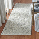 Trace 302 Transitional Hand Tufted 100% Indian Wool Pile Rug Ivory / Charcoal