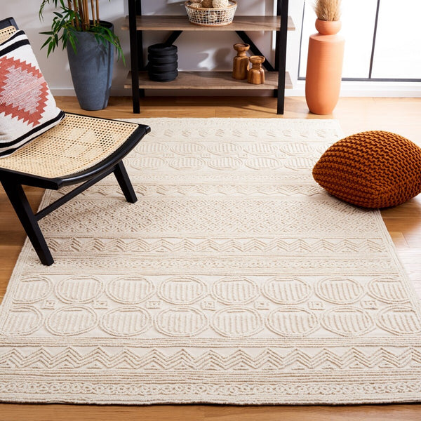 Safavieh Trace 402 Hand Tufted Wool and Cotton with Latex Bohemian Rug TRC402A-8