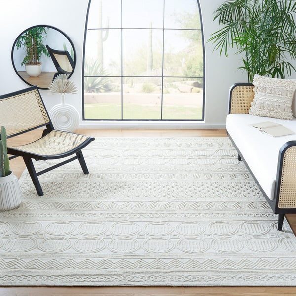 Safavieh Trace 402 Hand Tufted Wool and Cotton with Latex Bohemian Rug TRC402A-8