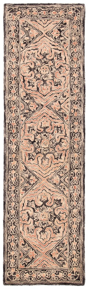 Trace 507 Transitional Hand Tufted 100% Wool Pile Rug Black / Red