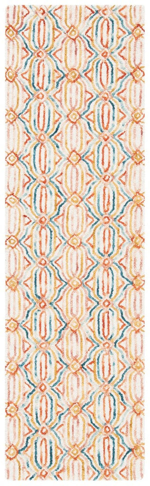 Trace 511 Contemporary Hand Tufted 100% Wool Pile Rug Ivory / Navy