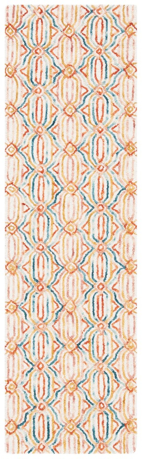 Trace 511 Contemporary Hand Tufted 100% Wool Pile Rug Ivory / Navy