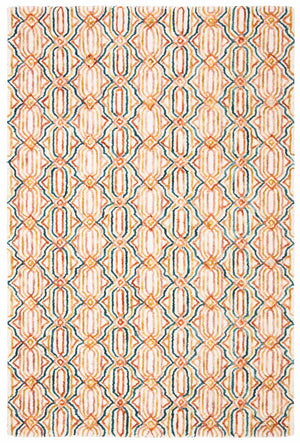 Trace 511 Contemporary Hand Tufted 100% Wool Pile Rug Ivory / Navy