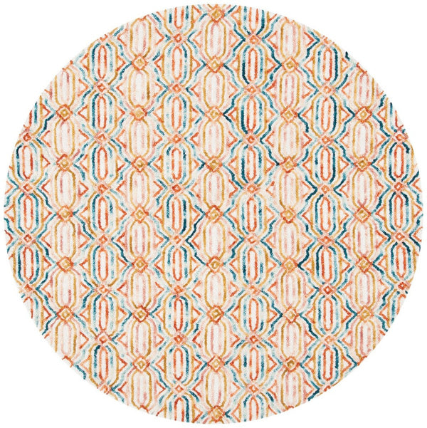 Trace 511 Contemporary Hand Tufted 100% Wool Pile Rug Ivory / Navy