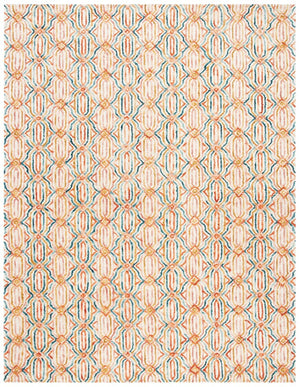 Trace 511 Contemporary Hand Tufted 100% Wool Pile Rug Ivory / Navy