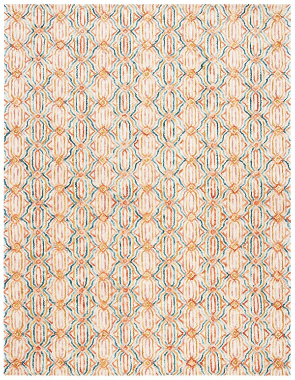 Trace 511 Contemporary Hand Tufted 100% Wool Pile Rug Ivory / Navy