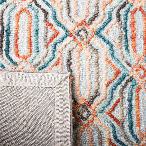 Trace 511 Contemporary Hand Tufted 100% Wool Pile Rug Light Blue / Blue