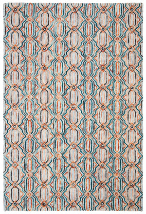 Trace 511 Contemporary Hand Tufted 100% Wool Pile Rug Light Blue / Blue