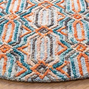 Trace 511 Contemporary Hand Tufted 100% Wool Pile Rug Light Blue / Blue