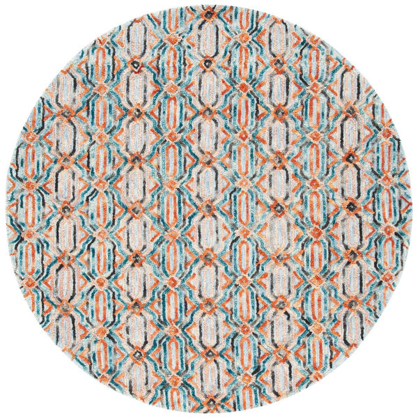 Trace 511 Contemporary Hand Tufted 100% Wool Pile Rug Light Blue / Blue
