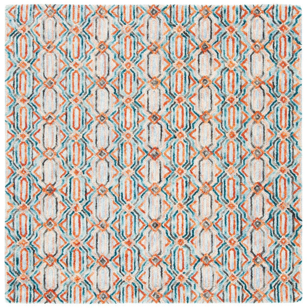 Trace 511 Contemporary Hand Tufted 100% Wool Pile Rug Light Blue / Blue