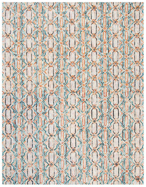 Trace 511 Contemporary Hand Tufted 100% Wool Pile Rug Light Blue / Blue