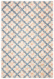 Trace 512 Contemporary Hand Tufted 100% Wool Pile Rug Ivory / Navy