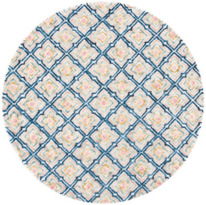 Trace 512 Contemporary Hand Tufted 100% Wool Pile Rug Ivory / Navy