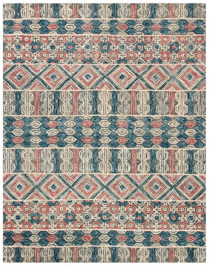 Trace 516 Contemporary Hand Tufted 100% Wool Pile Rug Grey / Navy