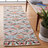 Trace 522 Contemporary Hand Tufted 100% Wool Pile Rug Ivory / Light Blue