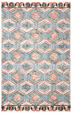 Trace 522 Contemporary Hand Tufted 100% Wool Pile Rug Ivory / Light Blue