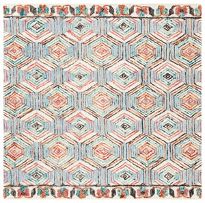 Trace 522 Contemporary Hand Tufted 100% Wool Pile Rug Ivory / Light Blue