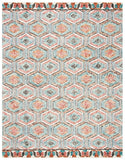 Trace 522 Contemporary Hand Tufted 100% Wool Pile Rug Ivory / Light Blue