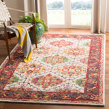 Trace 524 Transitional Hand Tufted 100% Wool Pile Rug Ivory / Red