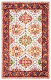 Trace 524 Transitional Hand Tufted 100% Wool Pile Rug Ivory / Red