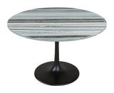 Zuo Modern Central Marble, MDF, Iron, Aluminum Modern Commercial Grade Dining Table Gray, Black Marble, MDF, Iron, Aluminum