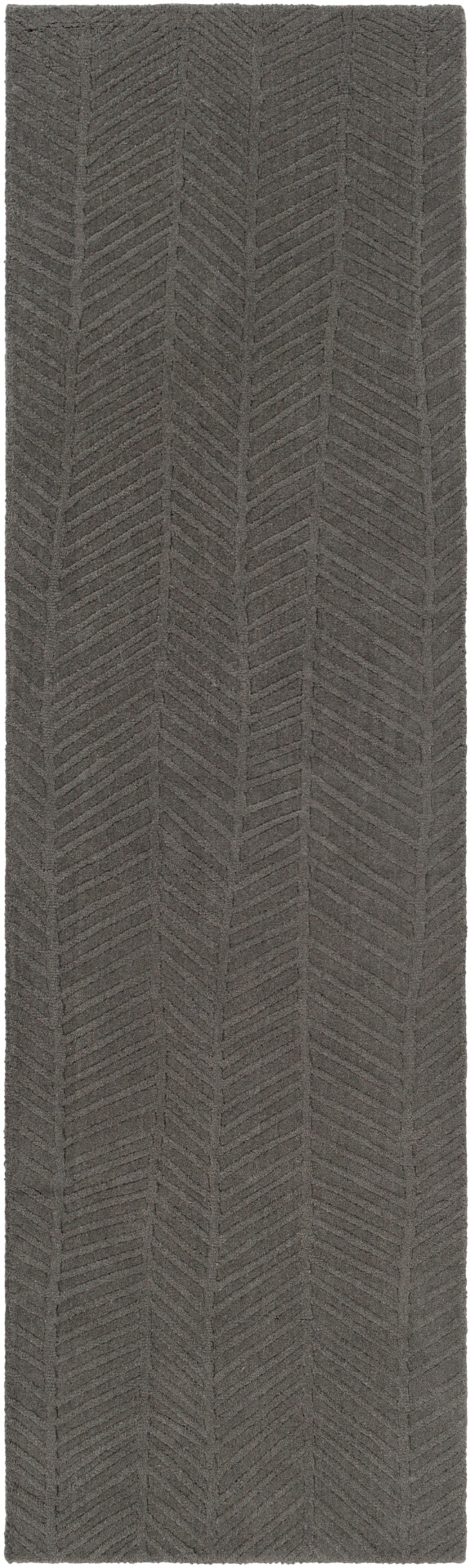 Taraash TRH-2304 Modern Wool Rug TRH2304-81012 Charcoal 100% Wool 8'10" x 12'