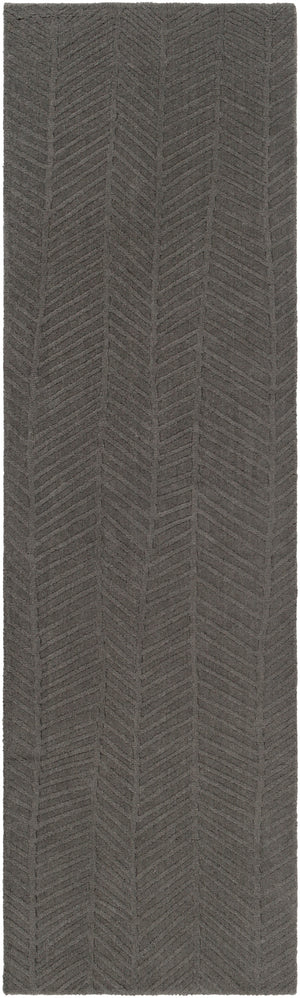 Taraash TRH-2304 Modern Wool Rug TRH2304-268 Charcoal 100% Wool 2'6" x 8'